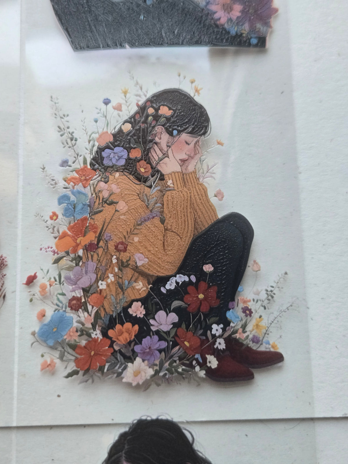 London Gifites Thoughtful Girls in Flowers 6cm wide PET tape