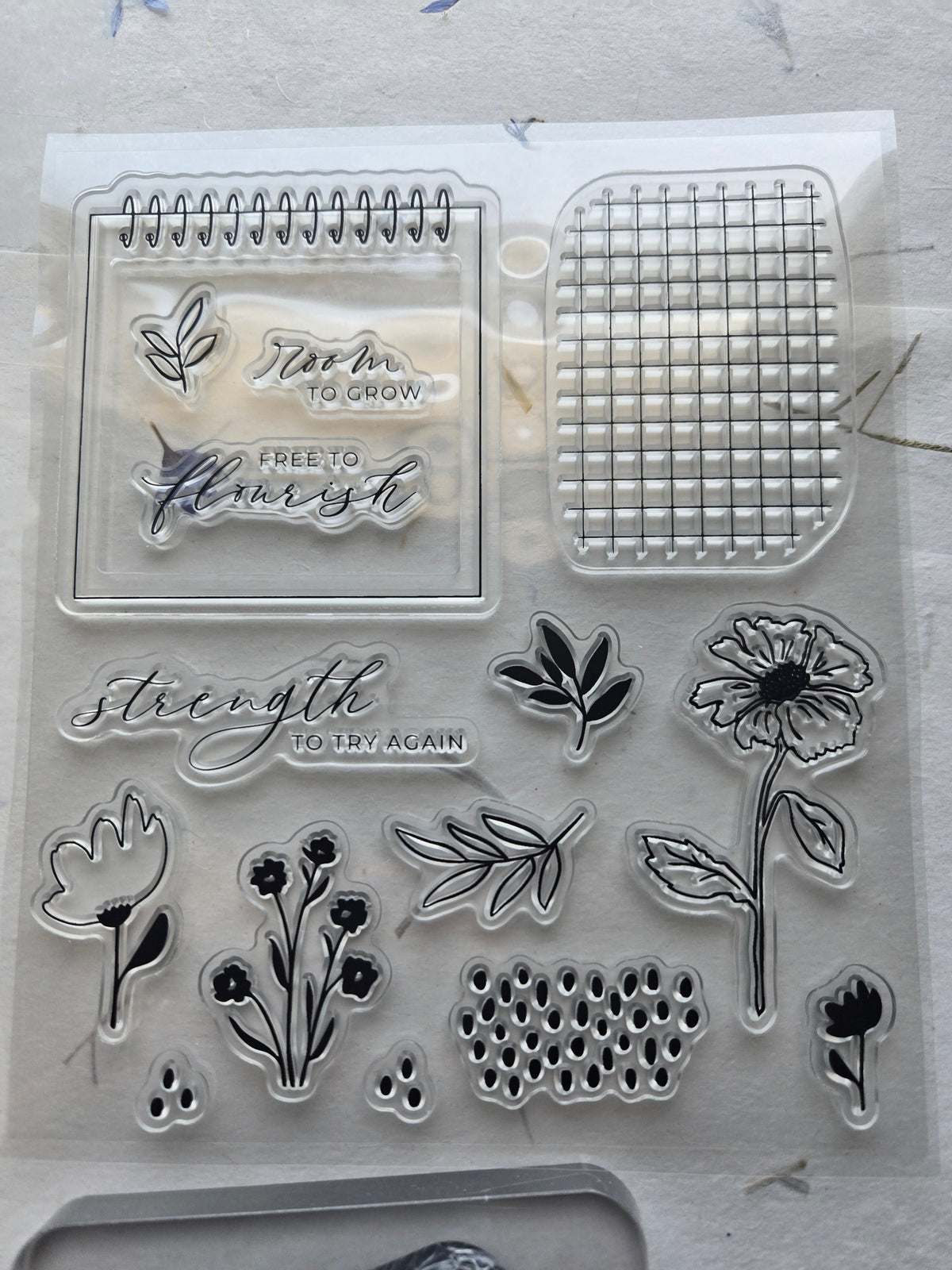 2026 Self Care Box stamps OPEN BOX items