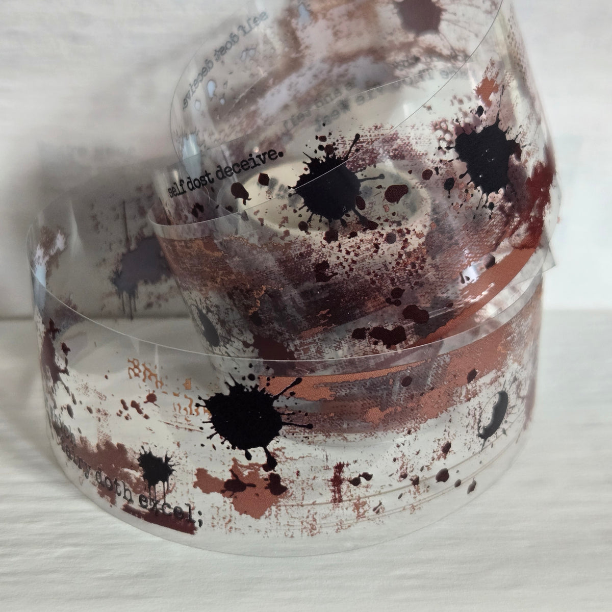 Abstract Ink-Splatter Design PET Tape