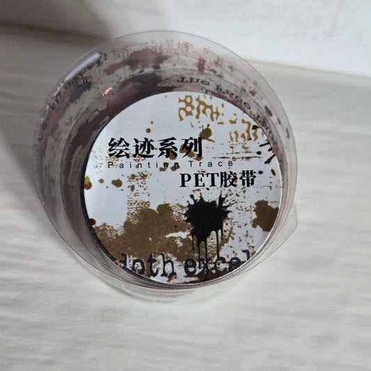 Abstract Ink-Splatter Design PET Tape