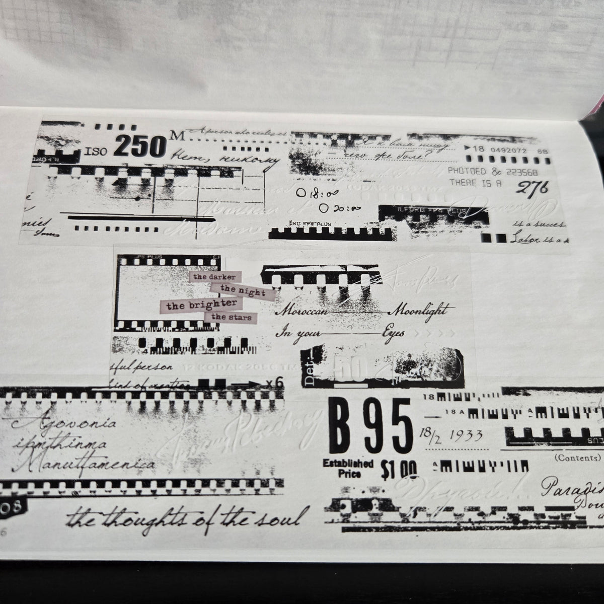Vintage Filmstrip Design PET tape