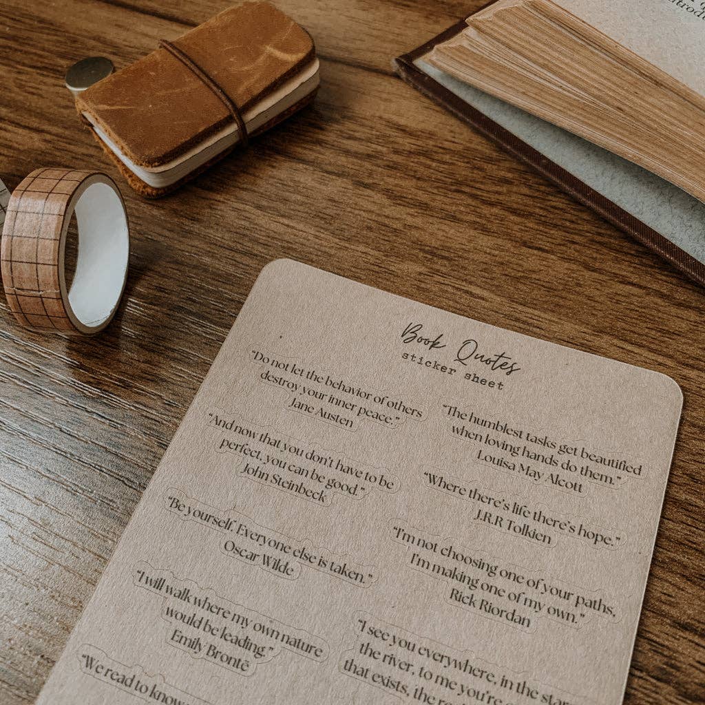 Bookish Quotes Sticker Sheet