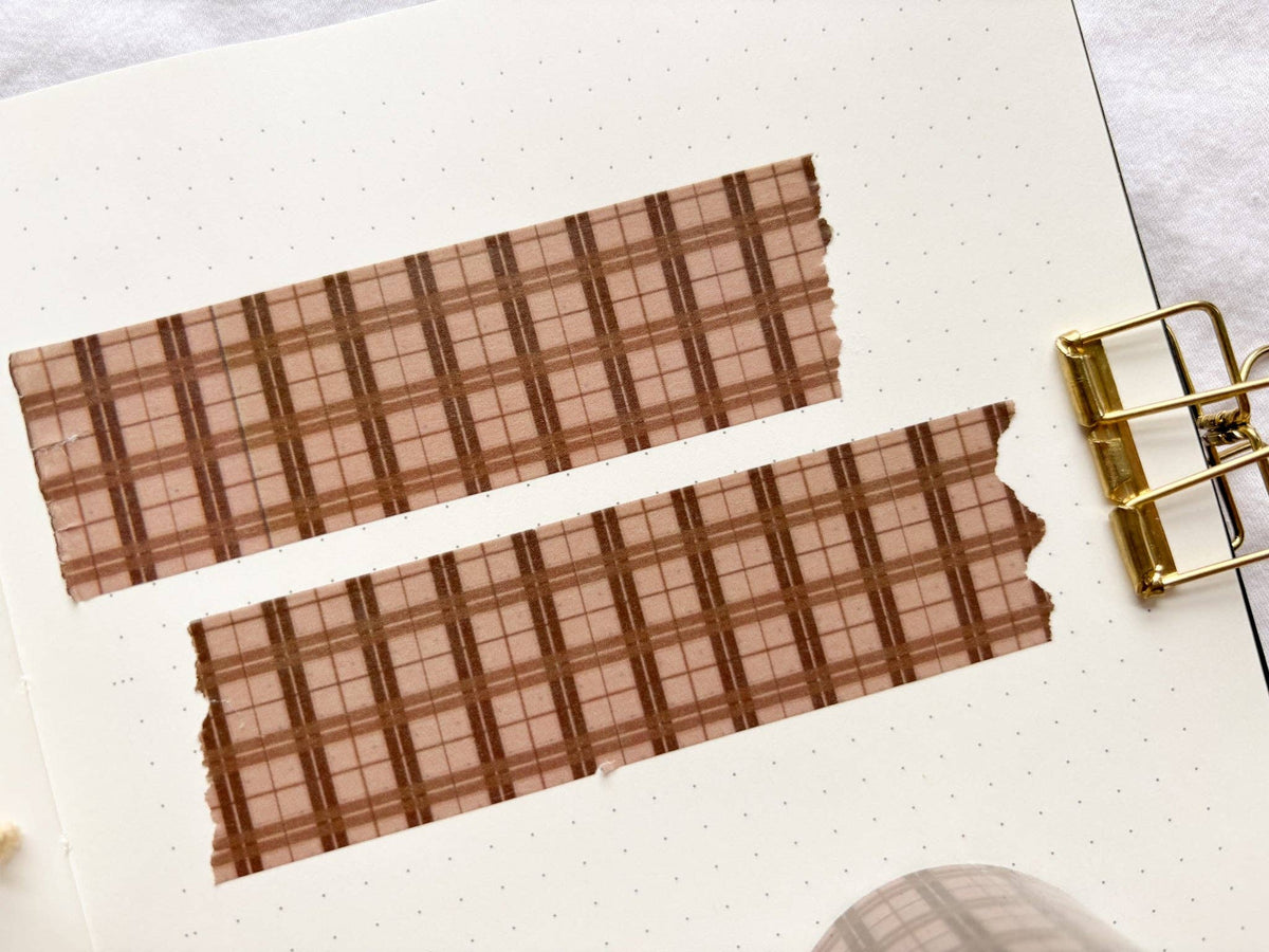 Taylor Ryan Design Brown Plaid Washi Tape