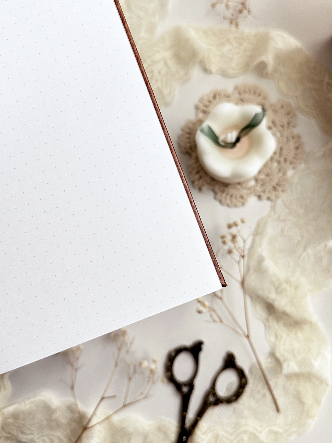 Leela B6 rose spell book dot grid