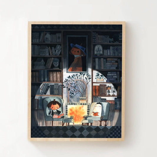 Pumpkin and Spice - Cozy Library - dark academia - Print