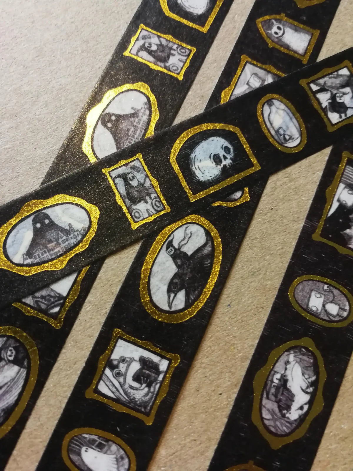 Gallery of Curiosities gold foil washi tape by Jon Turner Illustration