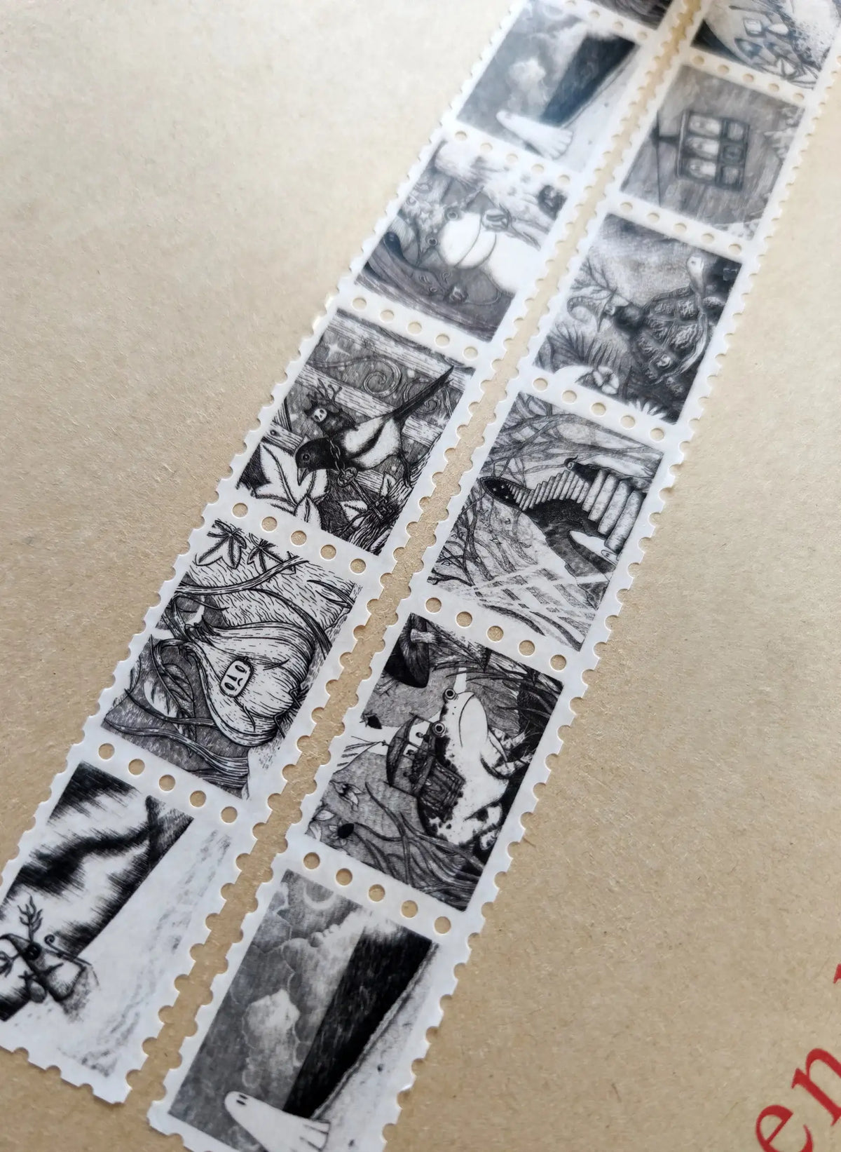 Curious Stamps fantasy art washi tape by Jon Turner Illustration