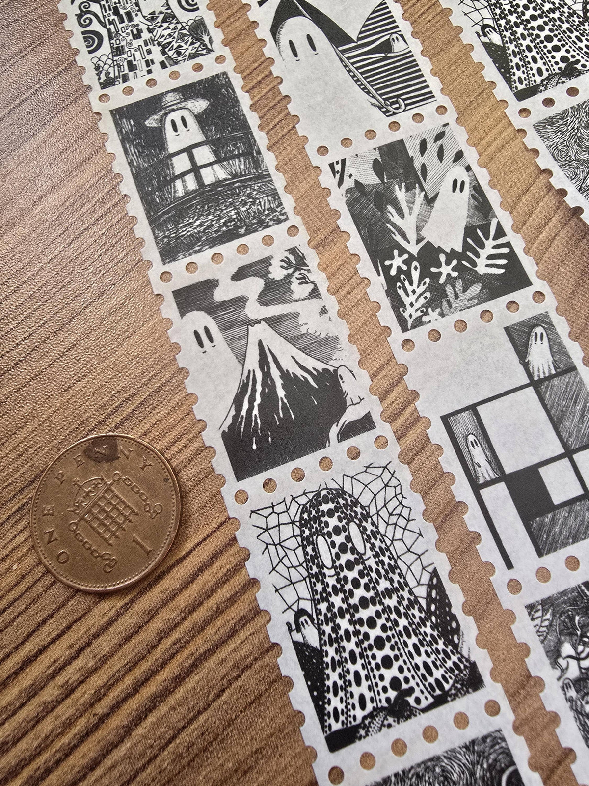 Creative Spirits No. 1 Ghosts of Art History stamp washi tape by Jon Turner