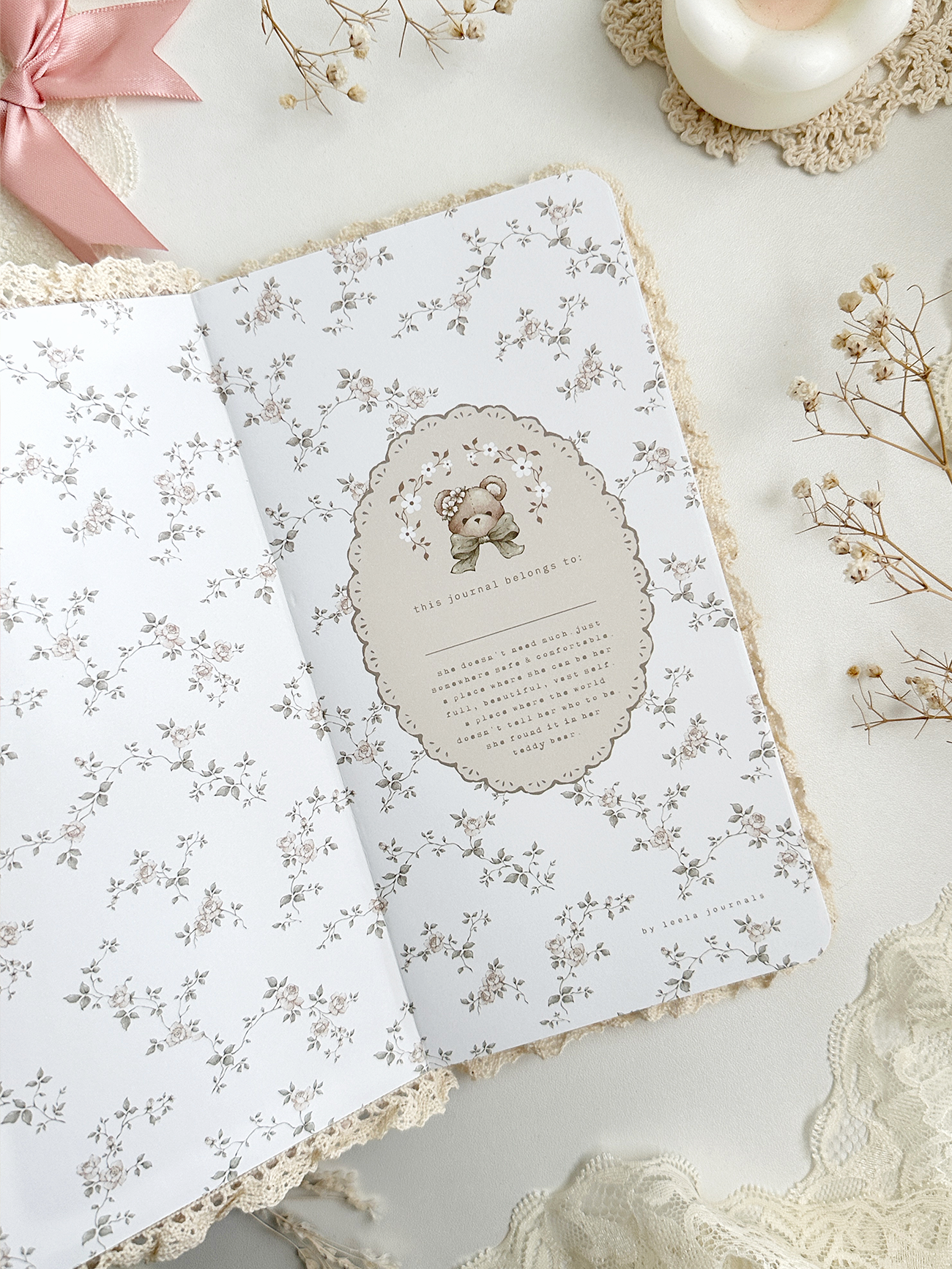 Leela Journals TN teddy bear notebook (dot grid)