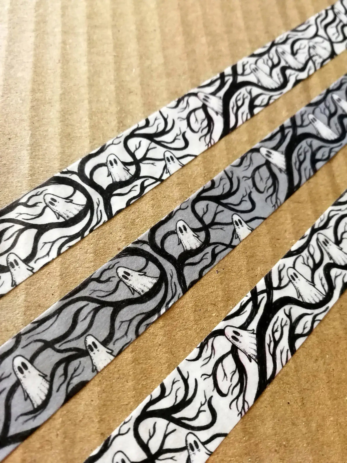 Spooky Branches white ghost washi tape by Jon Turner Illustration