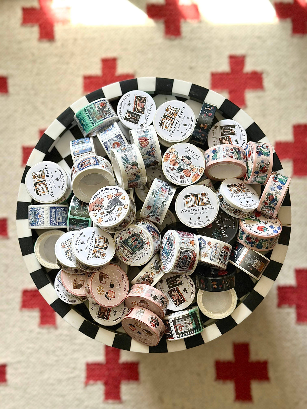 Dark Library Stamp Washi Tape