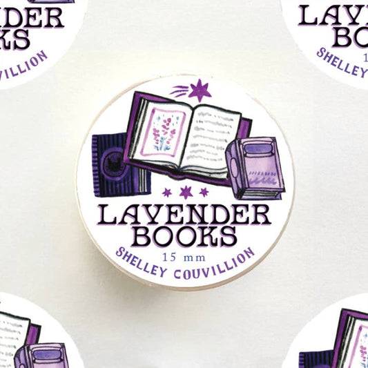 Lavender Books Washi Tape | Book Lover Stationery