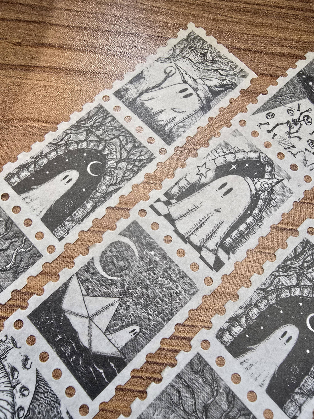 Ghosties Galore stamp washi tape by Jon Turner Illustration