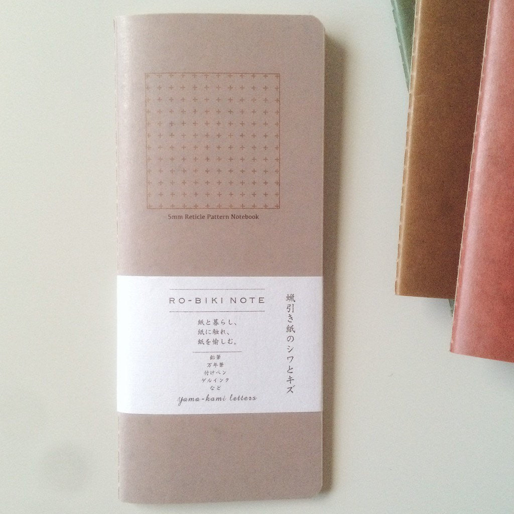 Yamamoto RO-BIKI NOTE Basic Style Notebook 5mm cross 3.6"x8.3"