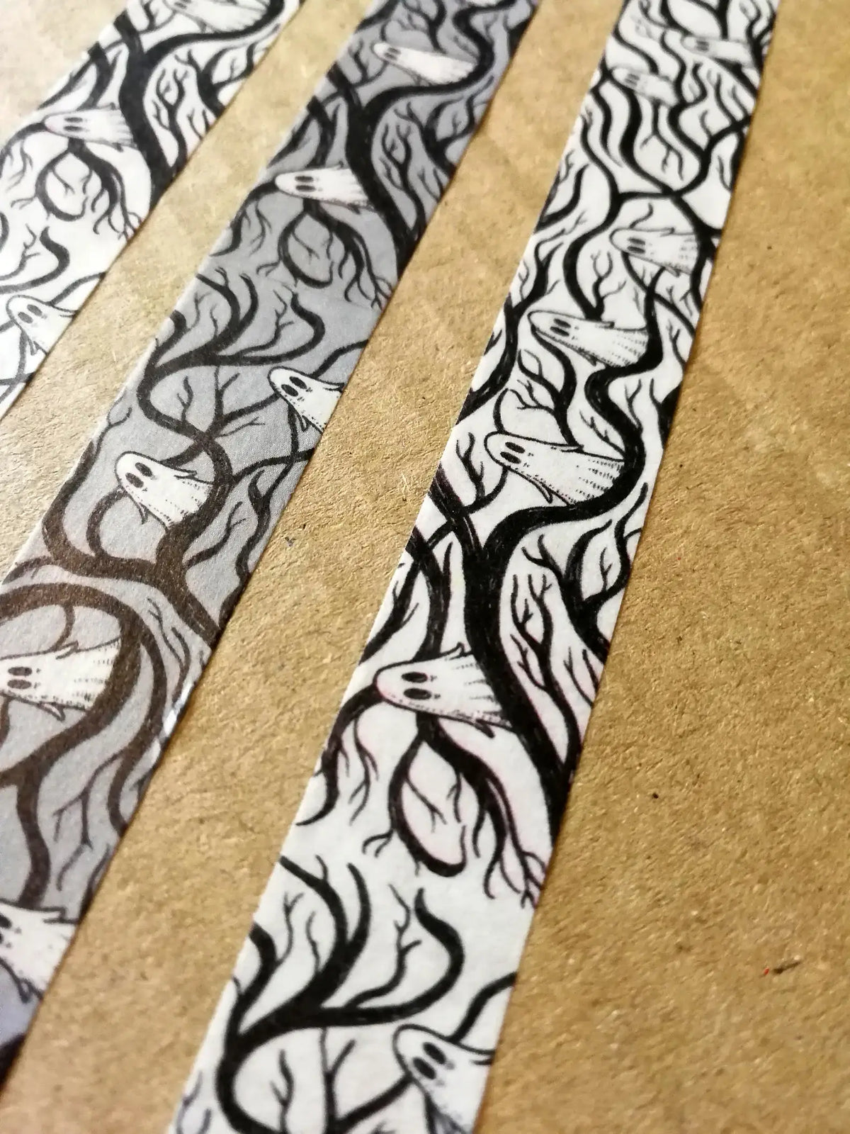 Spooky Branches white ghost washi tape by Jon Turner Illustration