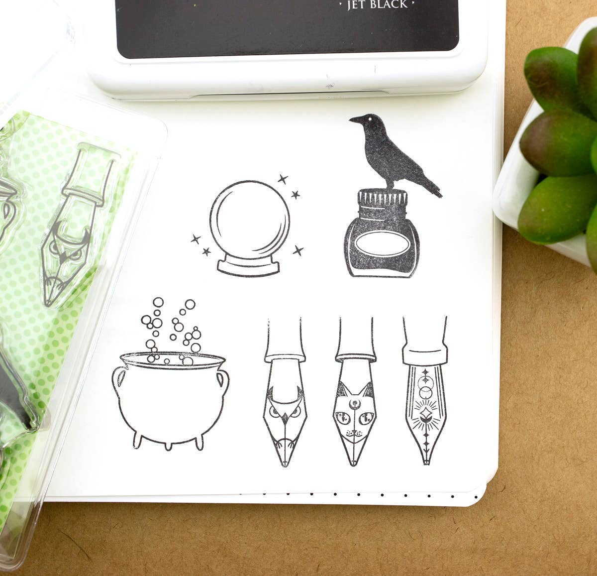 The Unfamiliars - 3"x4" Clear Witchy Stamp Set (6 designs)