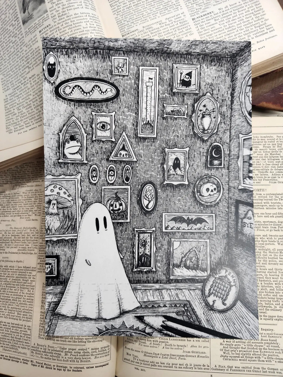 In My Room ghost gallery 8x10 art print by Jon Turner Illustration