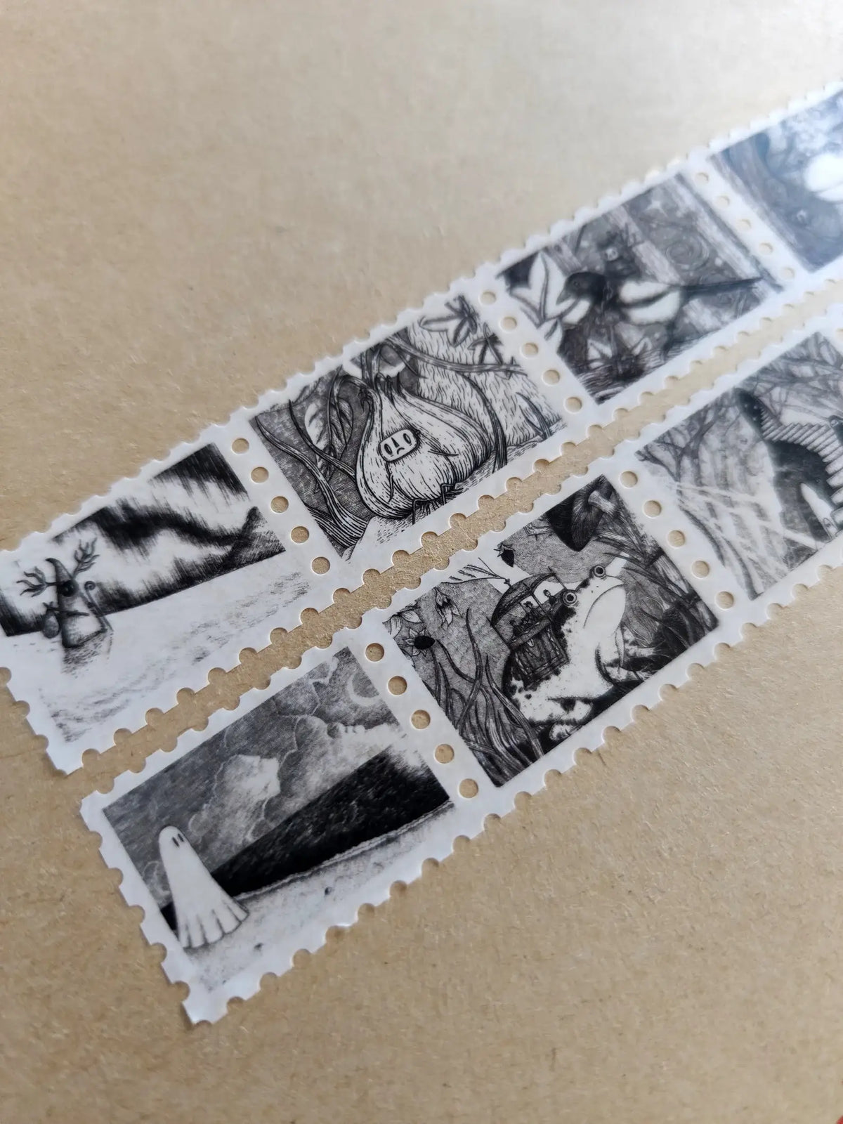 Curious Stamps fantasy art washi tape by Jon Turner Illustration