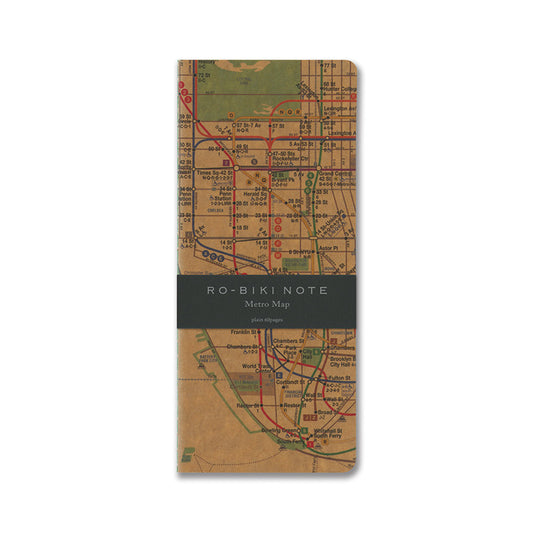 Yamamoto RO-BIKI Note Map Series Notebook - NY Metro Map 3.6"x8.3"