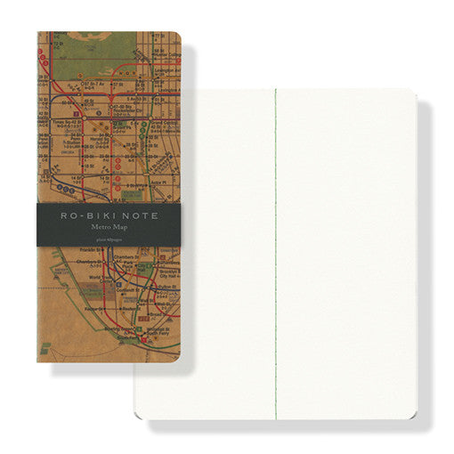 Yamamoto RO-BIKI Note Map Series Notebook - NY Metro Map 3.6"x8.3"