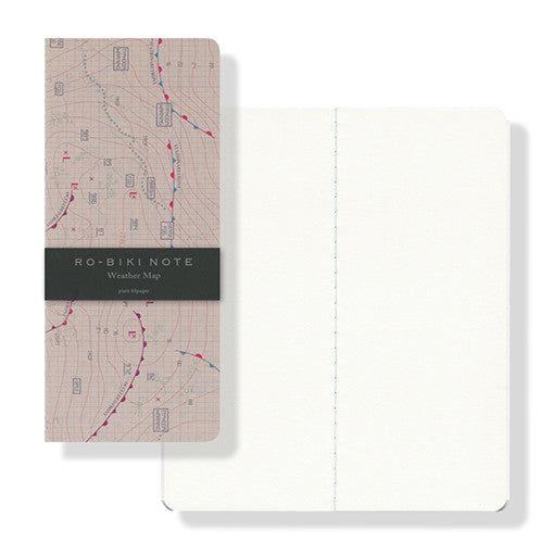 Yamamoto RO-BIKI Note Map Series Notebook - Weather Map 3.6"x8.3"