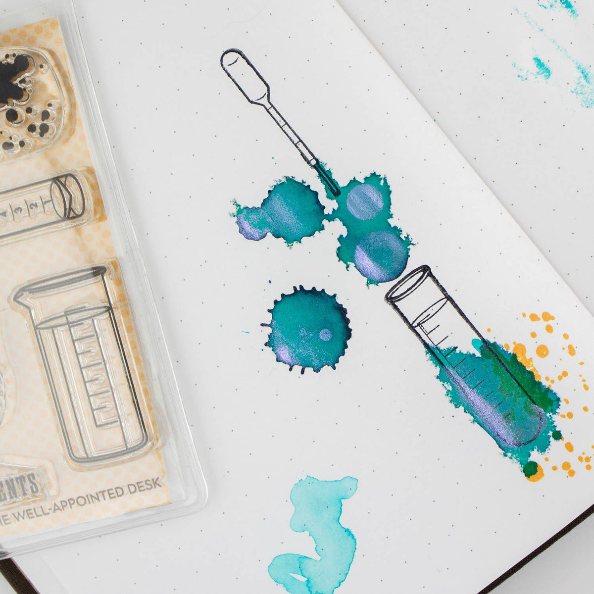Ink Experiments 3"x4" Clear Stamp Set (8 stamp designs)