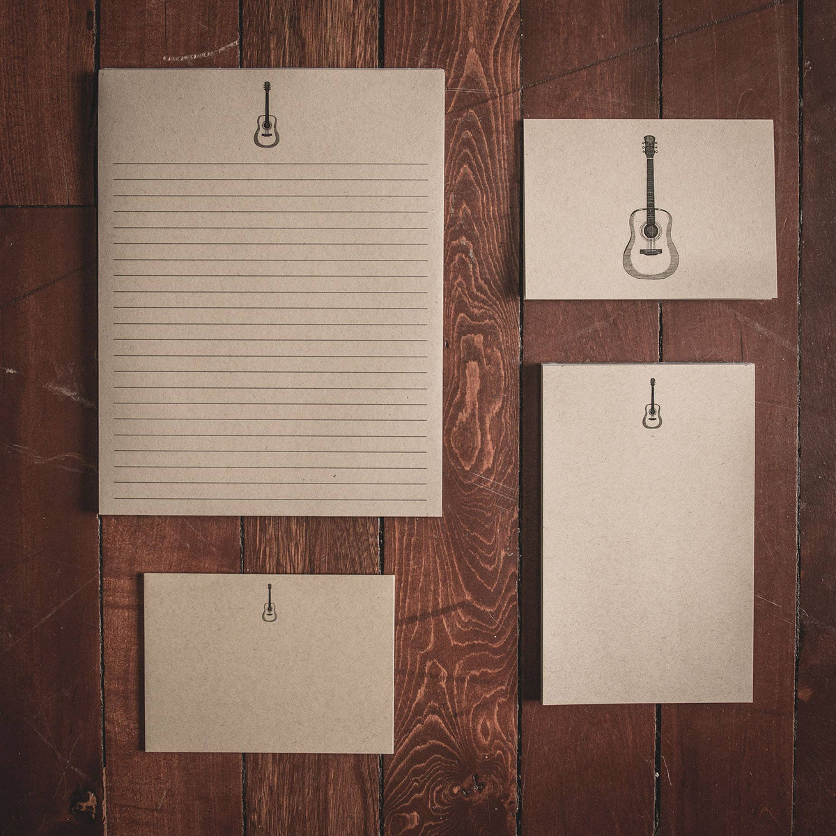 Guitar Folded Note Cards