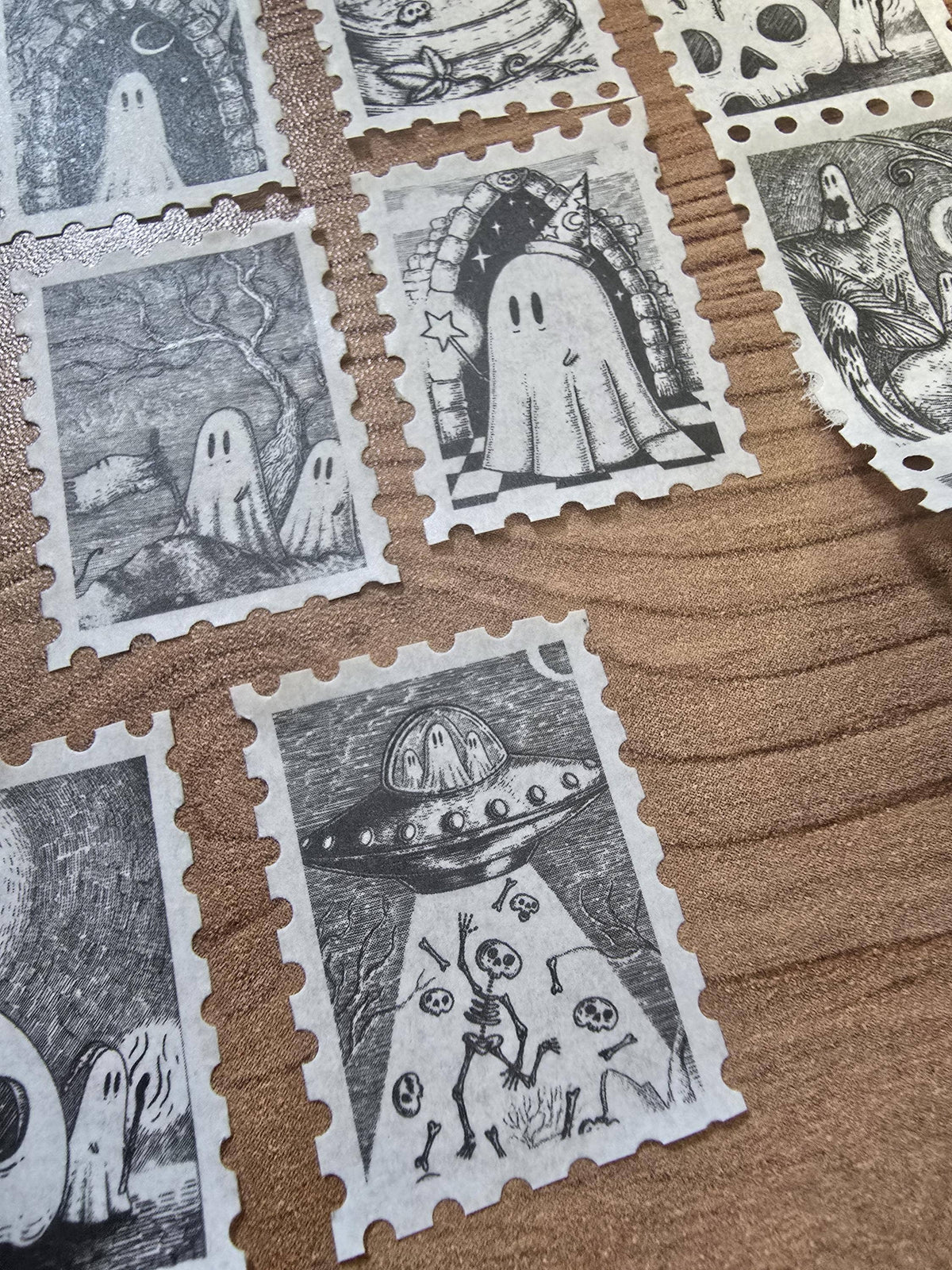 Ghosties Galore stamp washi tape by Jon Turner Illustration
