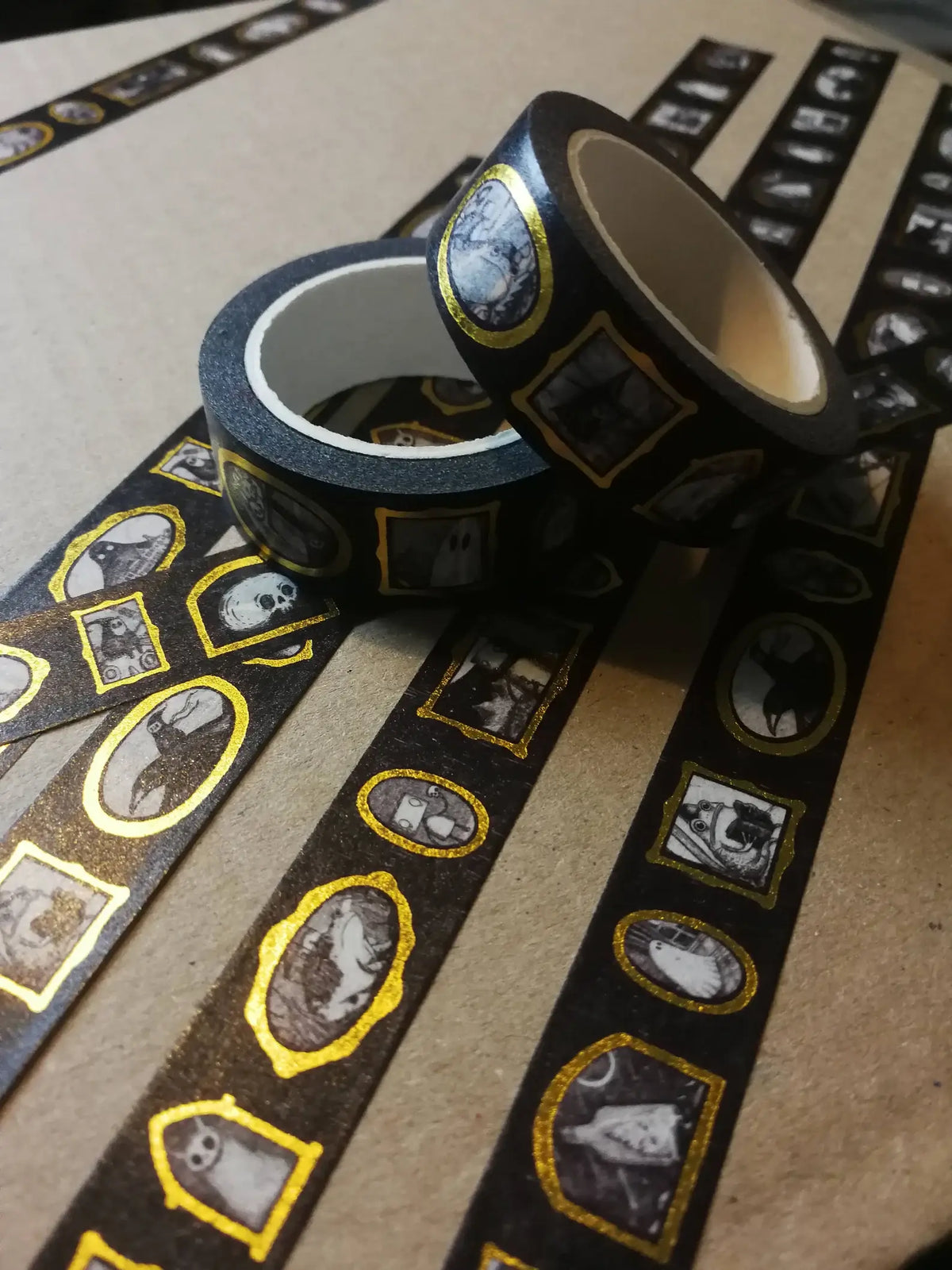 Gallery of Curiosities gold foil washi tape by Jon Turner Illustration