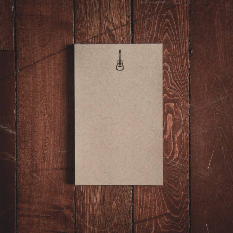 Guitar Folded Note Cards