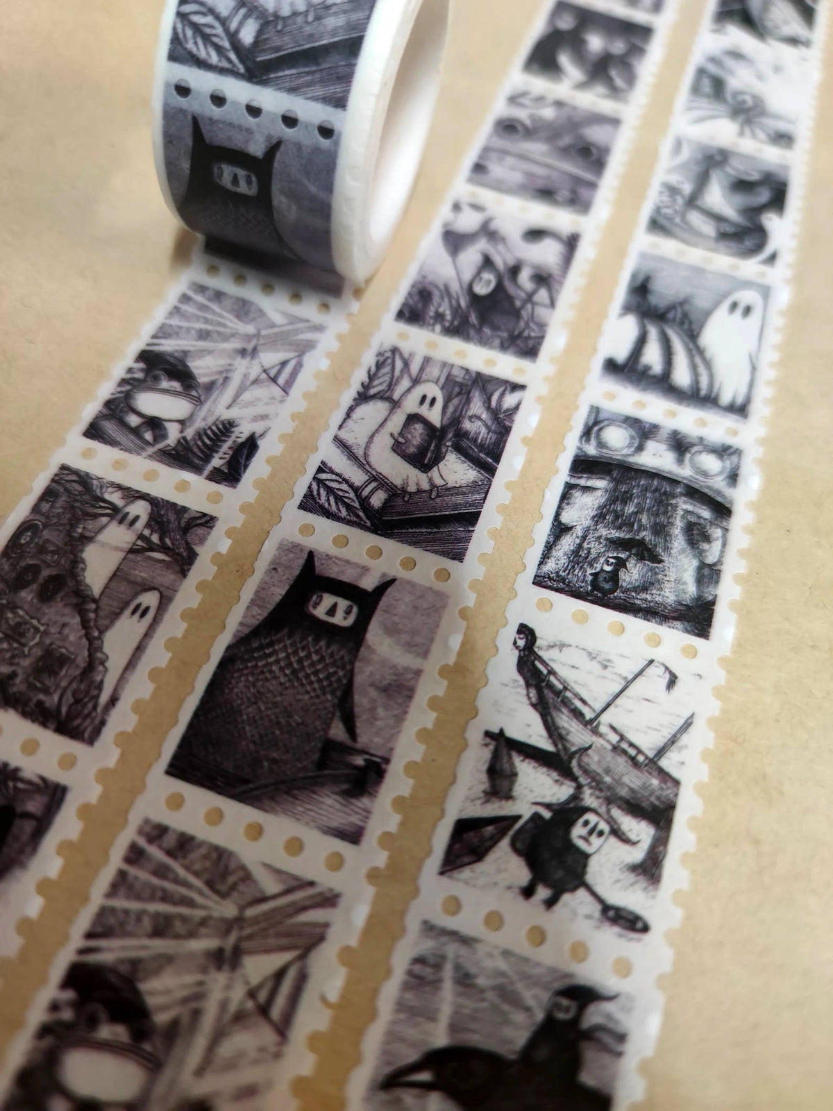 Fragments fantasy art stamp washi tape by Jon Turner Illustration