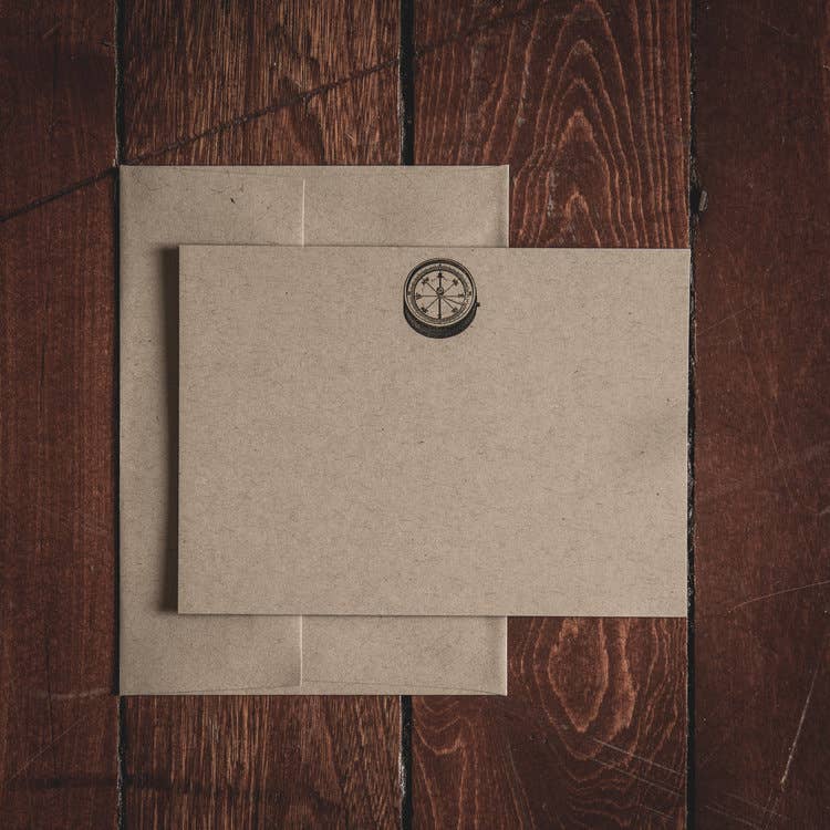 Compass Folded Note Cards