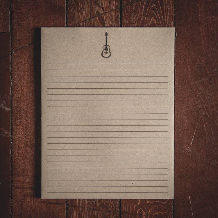 Guitar Folded Note Cards