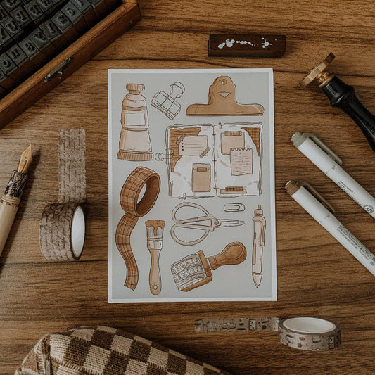 Stationery Items Art Print