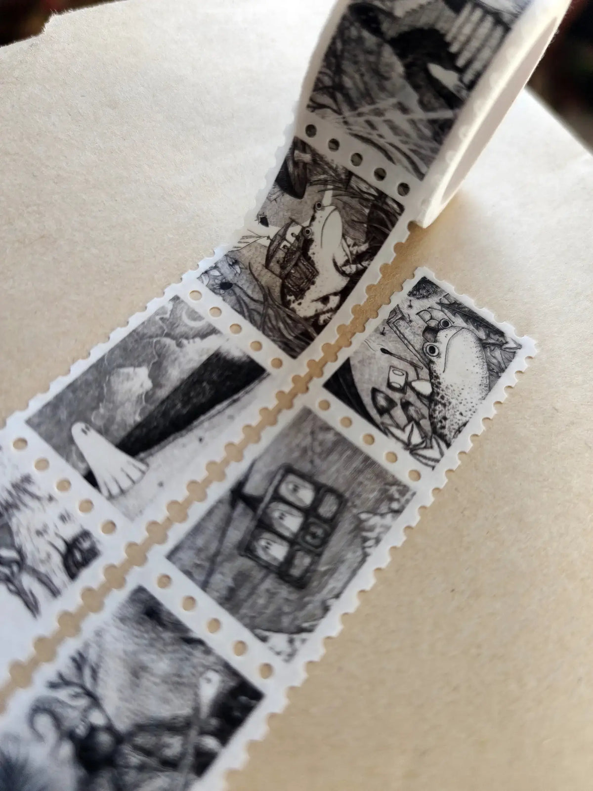 Curious Stamps fantasy art washi tape by Jon Turner Illustration