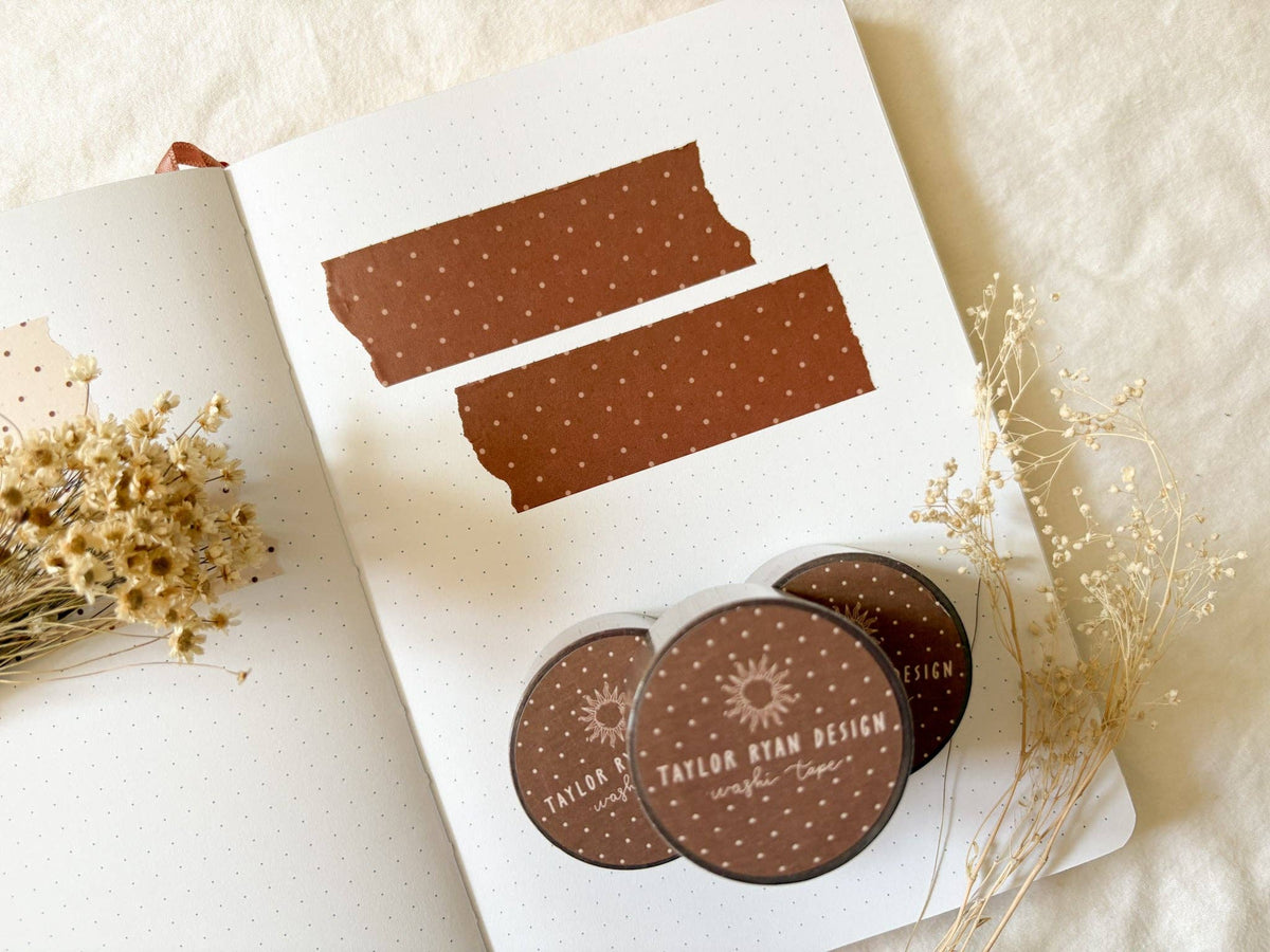 Taylor Ryan Design Brown Polka Dot Washi Tape