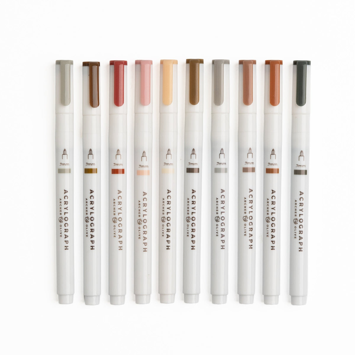 Archer & Olive Quiet Corners | Set of 10 Acrylograph Pens