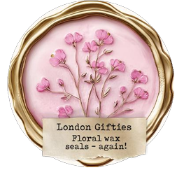 Floral Wax Seals - again! 6cm wide gloss kiss cut PET tape