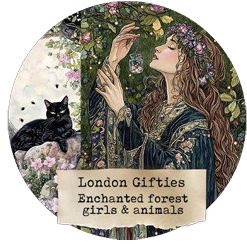 Enchanted Forest Girls & Animals 6cm wide glossy 3D kiss-cut Washi Tape