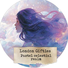 Pastel Celestial Realm 6cm wide glossy kiss cut PET tape w HOLO Foil