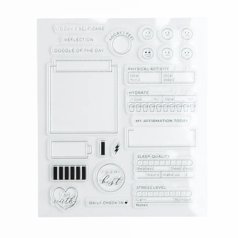 Archer & Olive Self Care Box Acrylic Stamps
