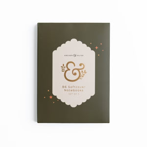 Archer & Olive B6 Softcover Notebooks - Set of 3