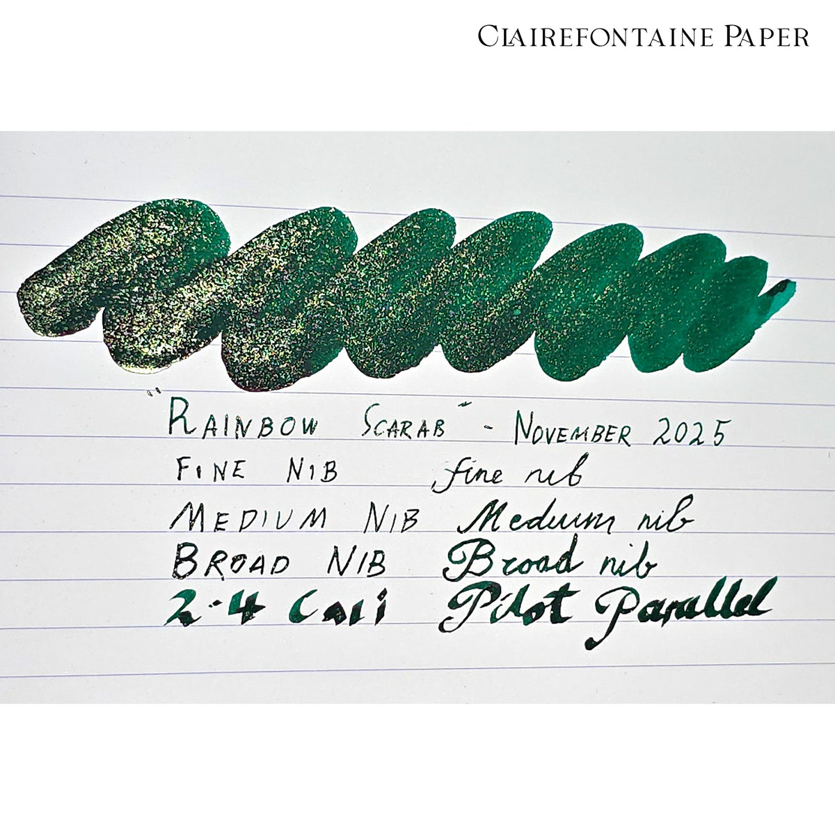 2025 Ink of the Month - Rainbow Scarab - 4ml Fountain Pen Ink Sample