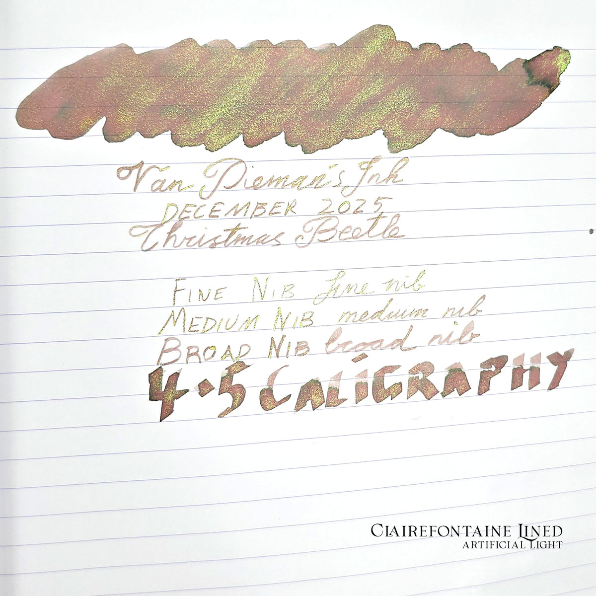 2025 Ink of the Month - Christmas Beetle - 4ml Fountain Pen Ink Sample