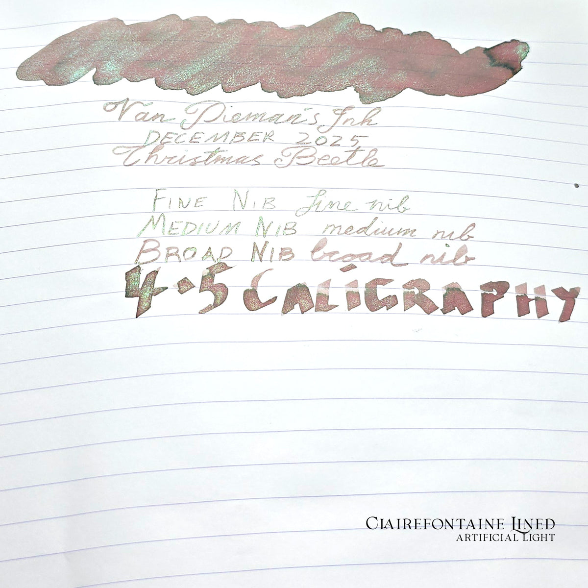 2025 Ink of the Month - Christmas Beetle - 4ml Fountain Pen Ink Sample