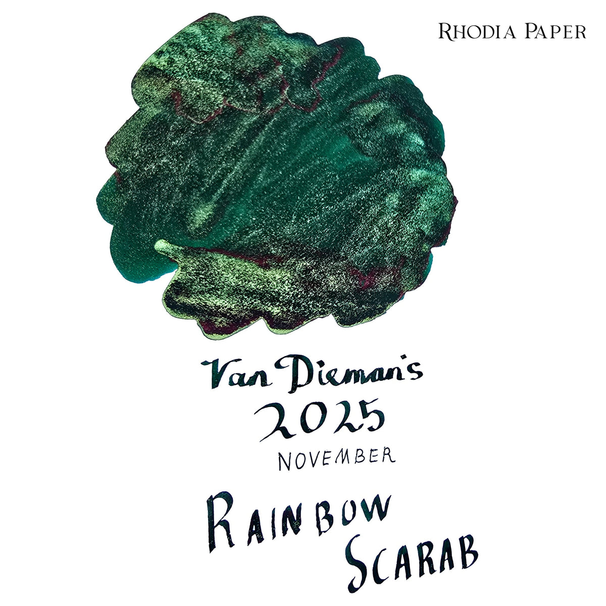 2025 Ink of the Month - Rainbow Scarab - 4ml Fountain Pen Ink Sample