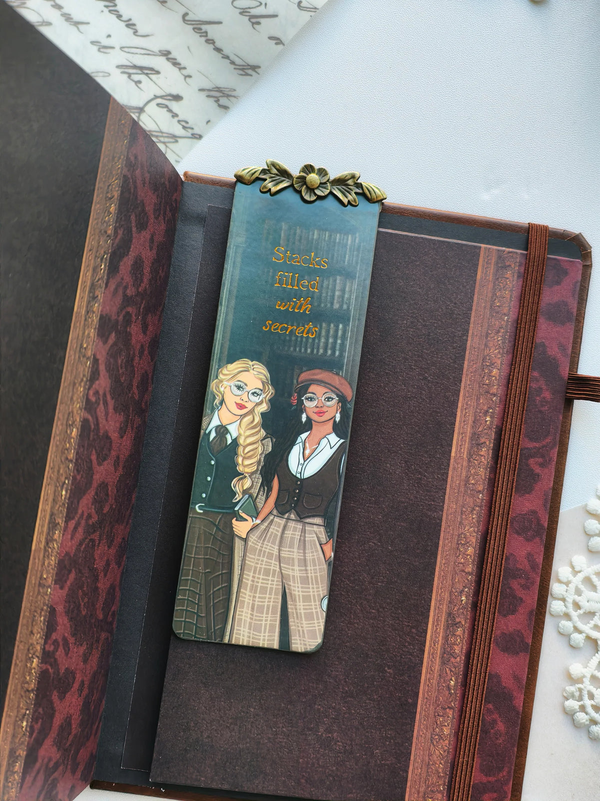 The Secret Archives Vegan Leather Bookmark