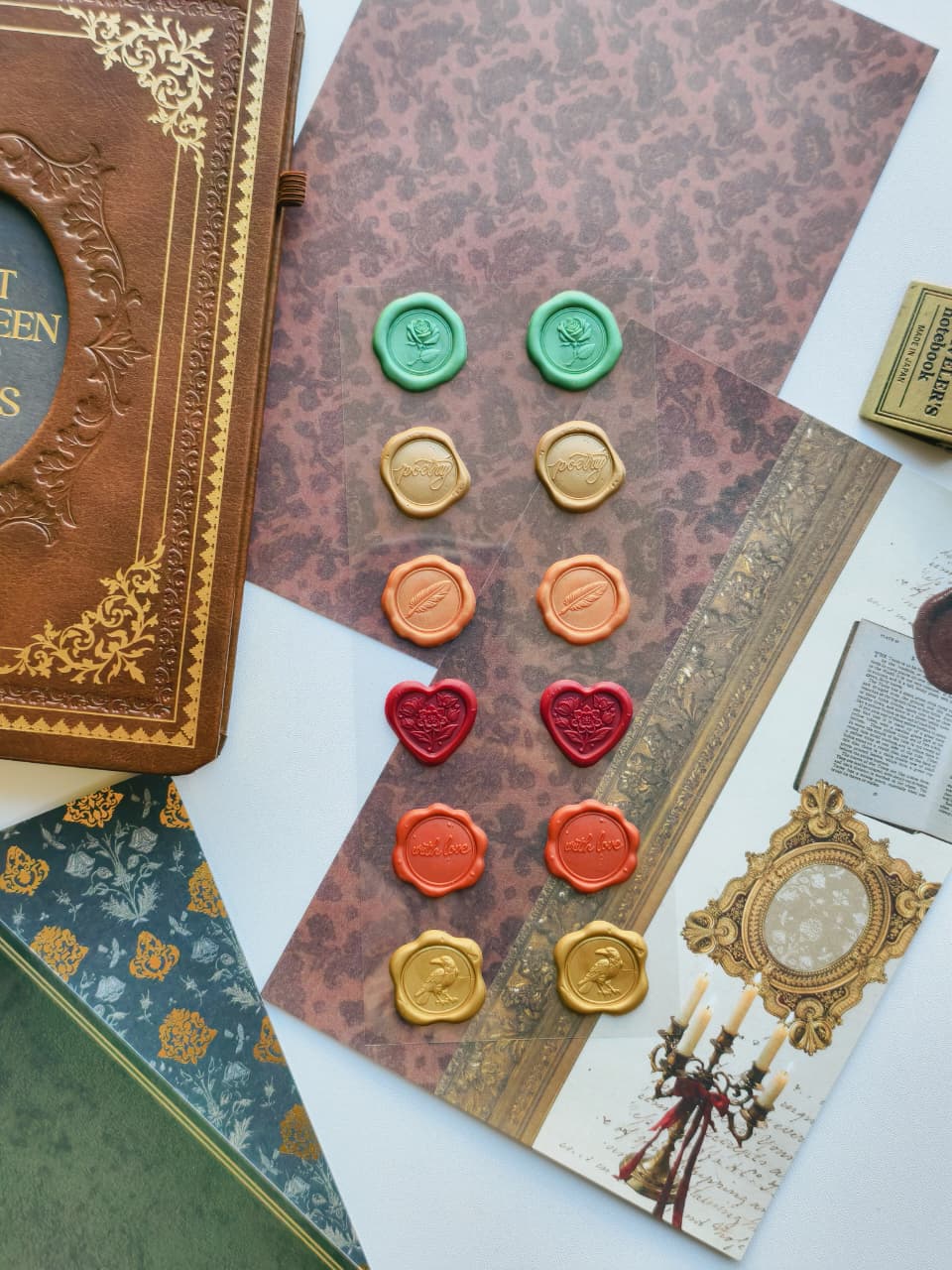The Secret Archives Wax Seal Stickers