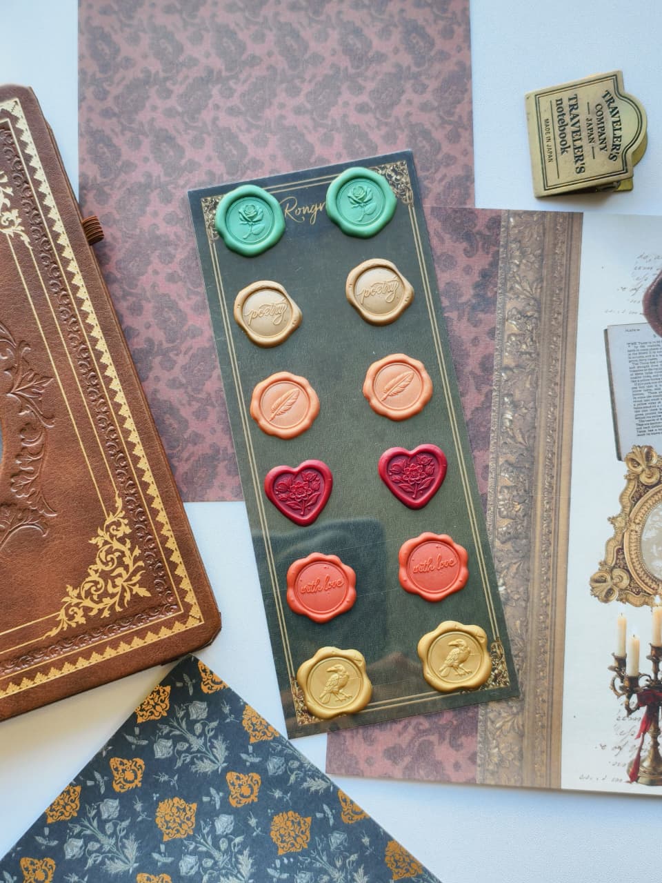 The Secret Archives Wax Seal Stickers