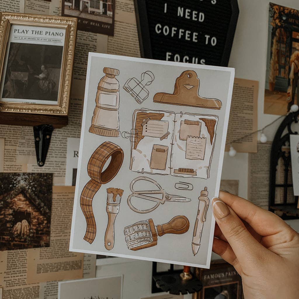 Stationery Items Art Print